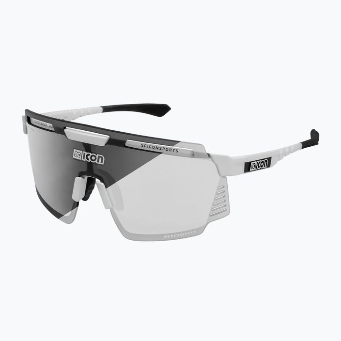 SCICON Aerowatt white gloss/scnpp photocromic silver cycling glasses EY37010800 2