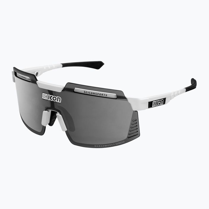 SCICON Aerowatt Foza white gloss/scnpp multimirror silver cycling glasses EY38080800 2