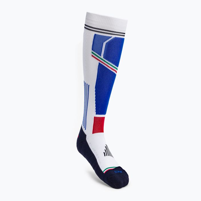 Mico Medium Weight M1 Ski Socks white and blue CA00102