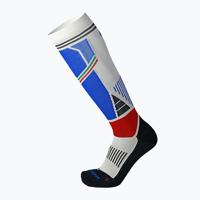 Mico Medium Weight M1 Ski Socks white and blue CA00102 4