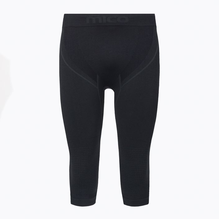 Men's Mico Odor Zero Ionic+ 3/4 thermal pants black CM01454