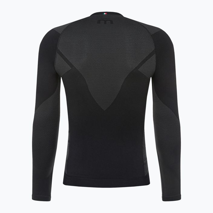 Men's Mico Warm Control Round Neck thermal T-shirt black IN01850 2
