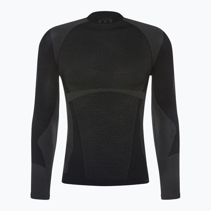 Men's Mico Warm Control Mock Neck thermal T-shirt black IN01851
