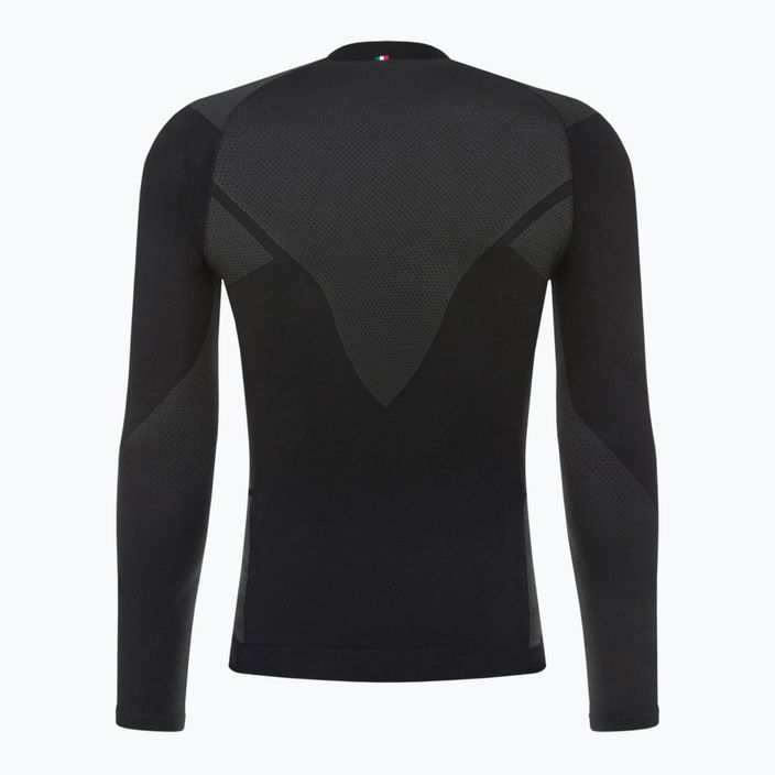 Men's Mico Warm Control Mock Neck thermal T-shirt black IN01851 2