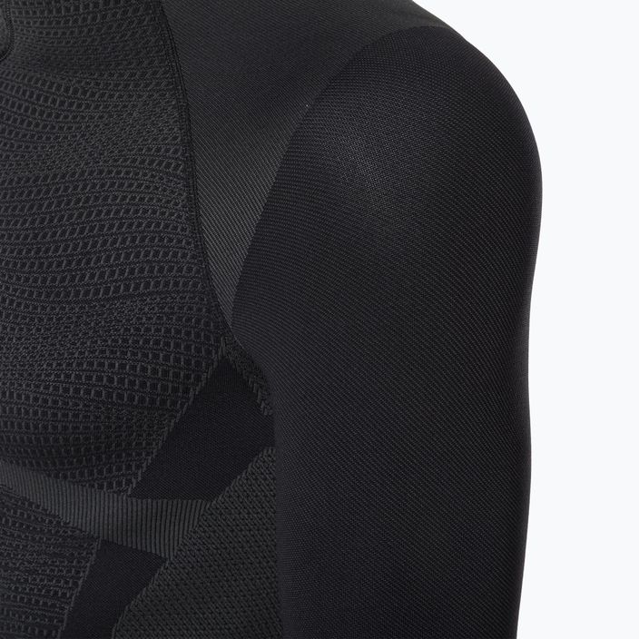 Men's Mico Warm Control Zip Neck thermal T-shirt black IN01852 3