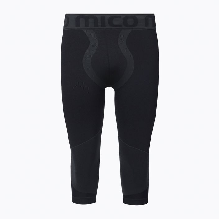 Men's Mico Warm Control 3/4 thermal pants black CM01854