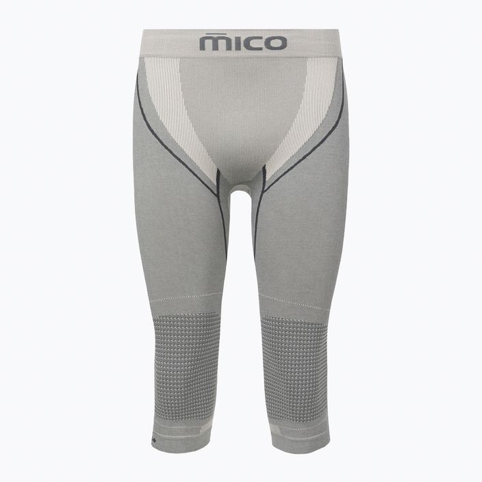 Men's Mico Odor Zero Ionic+ 3/4 grey thermal pants CM01454