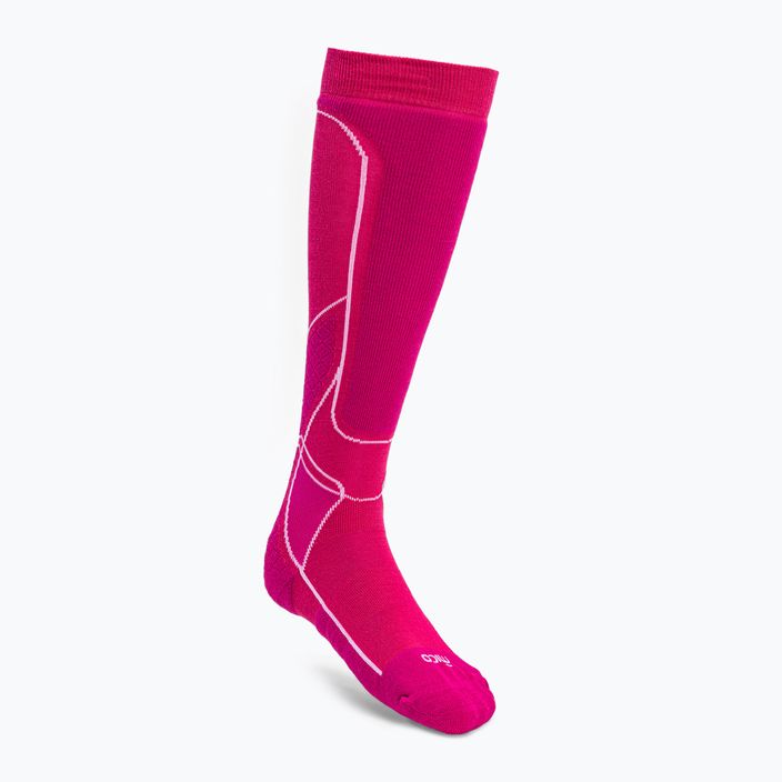 Women's Mico Medium Weight Warm Control Ski Socks Pink CA00226