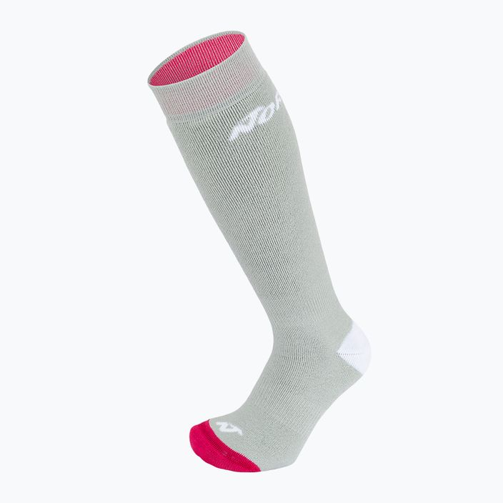 Nordica Multisports Winter Jr children's ski socks 2 pairs lt grey/coral/white 7