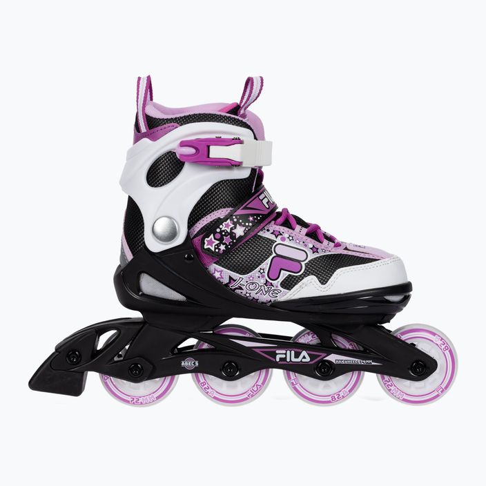 Children's roller skates FILA J-One G black/white/pink 2