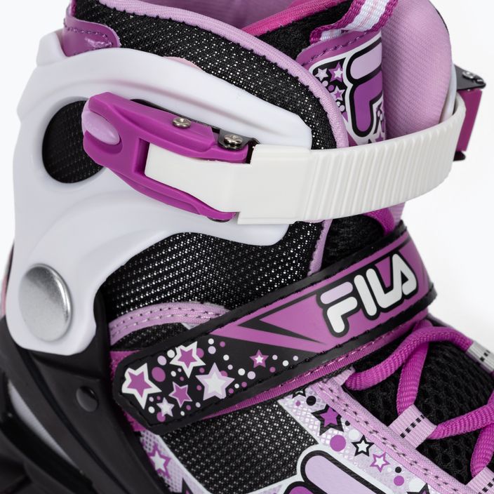 Children's roller skates FILA J-One G black/white/pink 6