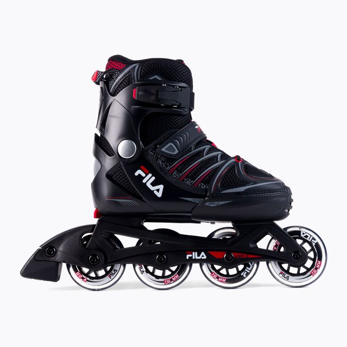 Children's roller skates FILA X ONE black/red 2