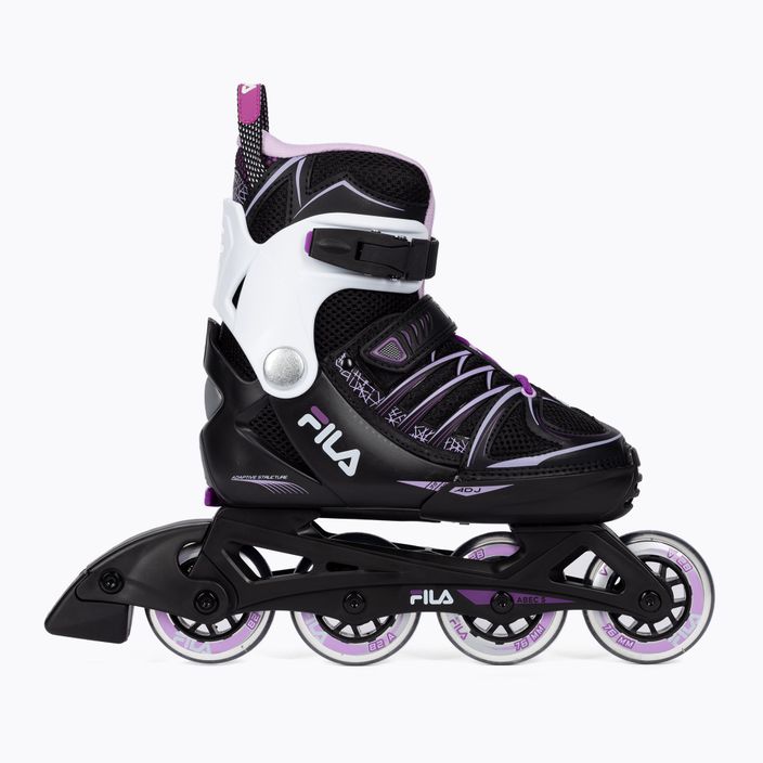 Children's roller skates FILA X-One G black/pink/magenta 2