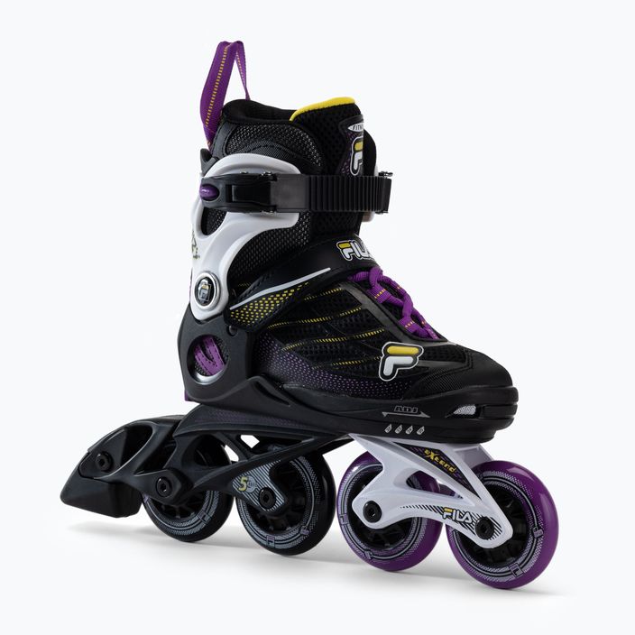 Children's roller skates FILA Wizy G black/yellow magenta