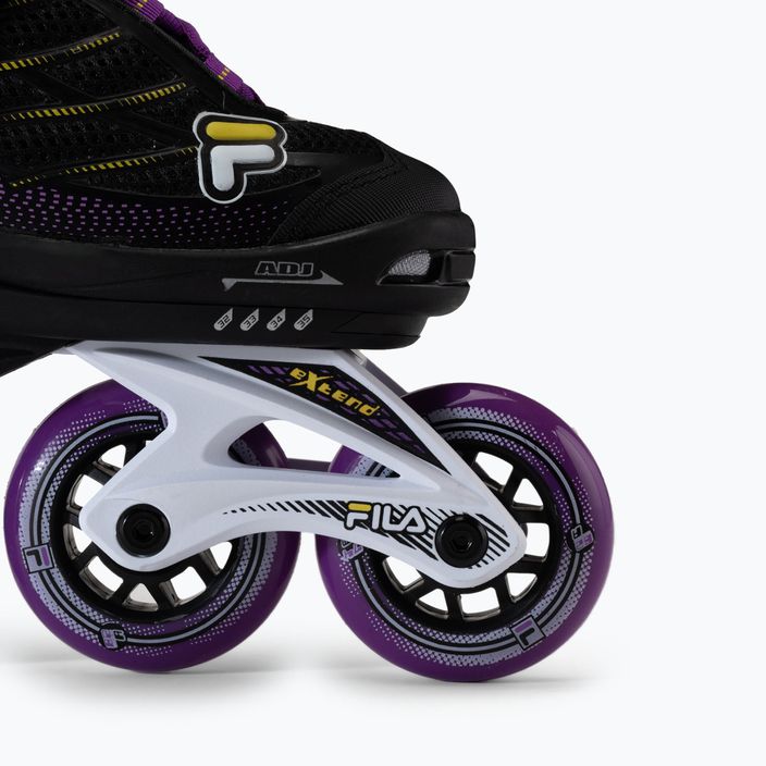 Children's roller skates FILA Wizy G black/yellow magenta 6