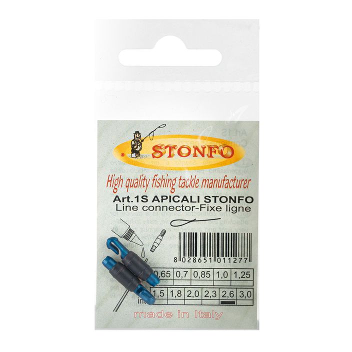 Stonfo rod clasp standard 2 pcs black/blue 218036 2