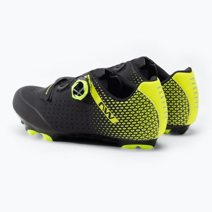 Men's MTB cycling shoes Northwave Origin Plus 2 black/yellow 80212005 3