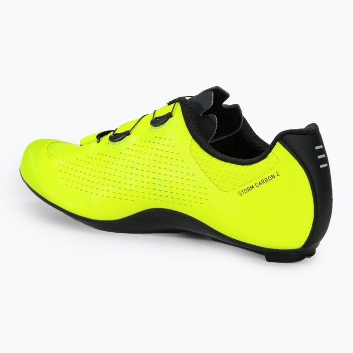 Men's Northwave Storm Carbon 2 yellow fluo/black road shoe 3