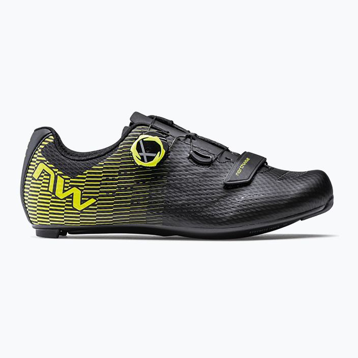 Men's Northwave Storm Carbon 2 yellow fluo/black road shoe 8