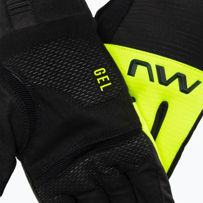 Northwave Fast Gel men's cycling gloves black / yellow fluo 4