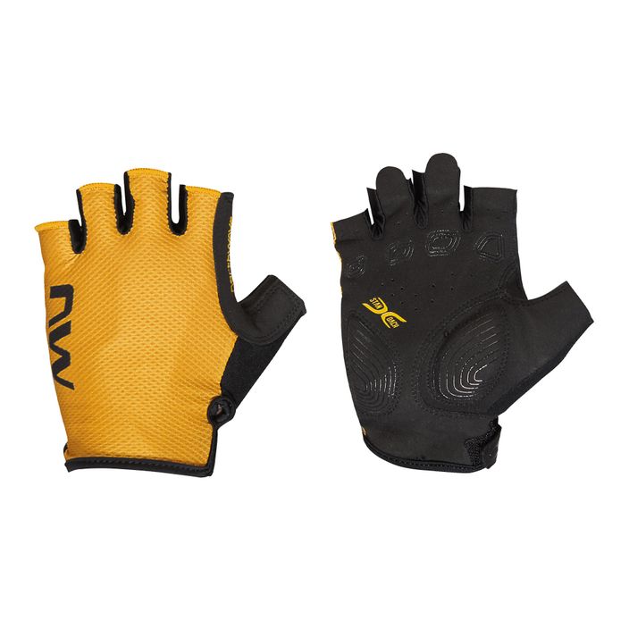Men's Northwave Active Short Finger cycling gloves ochre 2