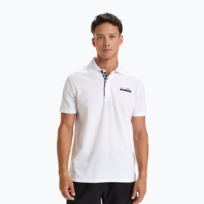 Men's tennis polo shirt Diadora Statement white 102.176856 2