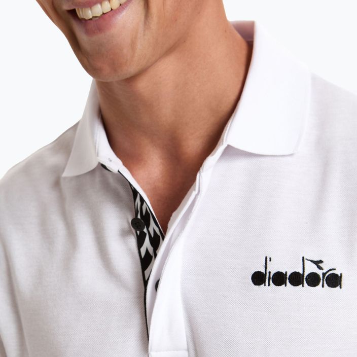Men's tennis polo shirt Diadora Statement white 102.176856 5