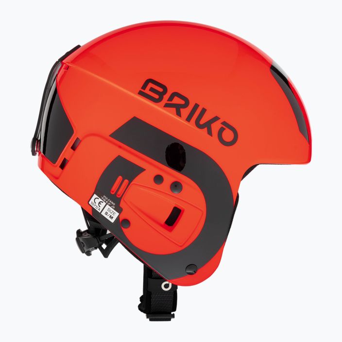 Children's ski helmet Briko Vulcano FIS 6.8 JR shiny orange/black 4