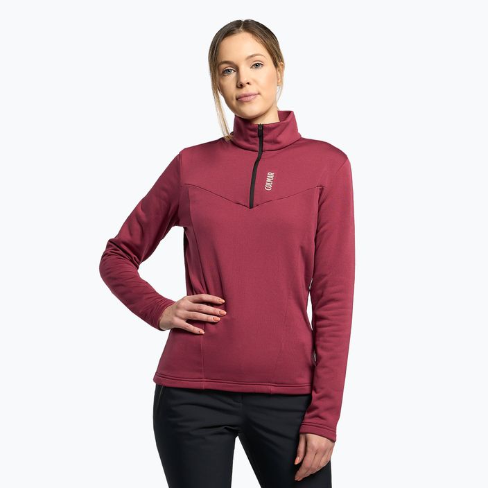 Women's Colmar fleece sweatshirt maroon 9334-5WU