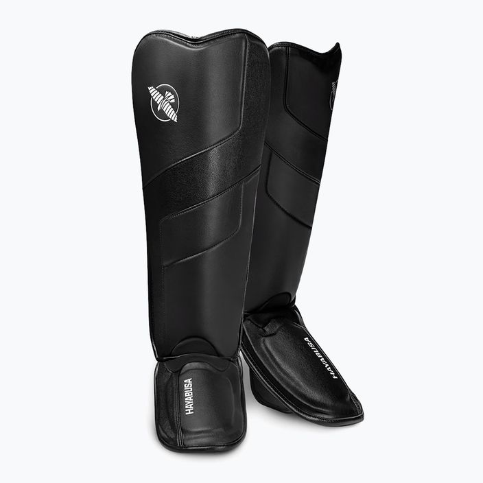 Hayabusa T3 Full Back Shin Guards black