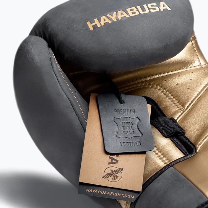 Hayabusa T3 LX Vintage black/gold boxing gloves 4