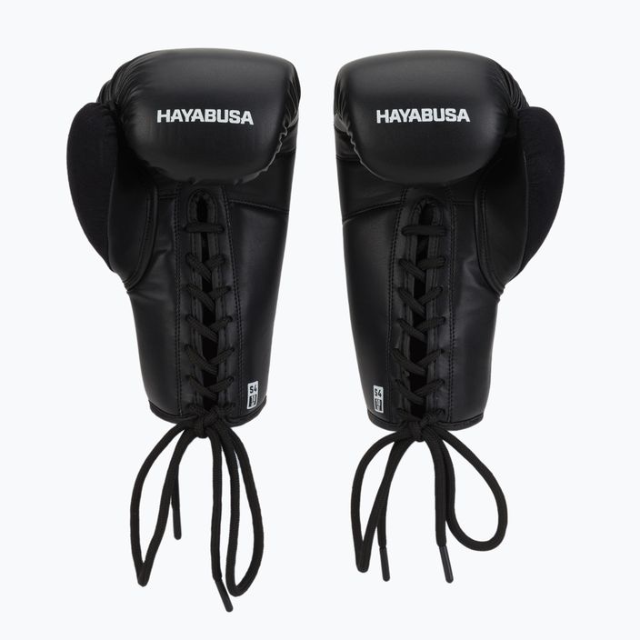 Hayabusa S4 Lace Up boxing gloves white S4LACBG-BK 2
