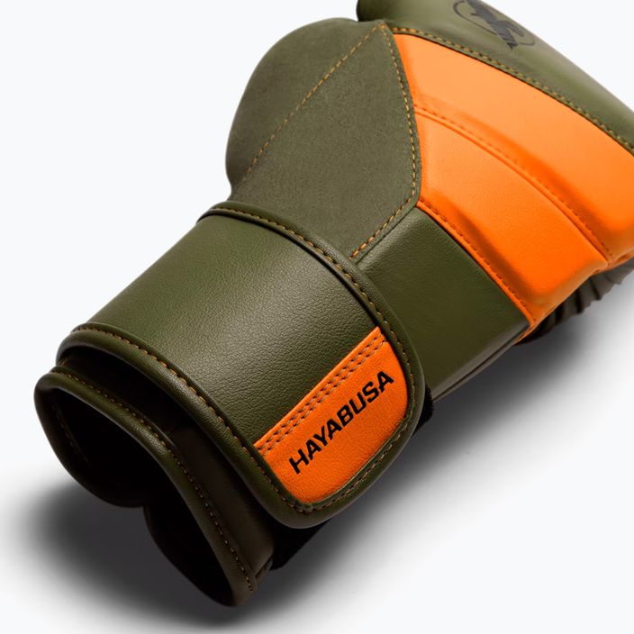 Hayabusa T3 green/orange boxing gloves 2