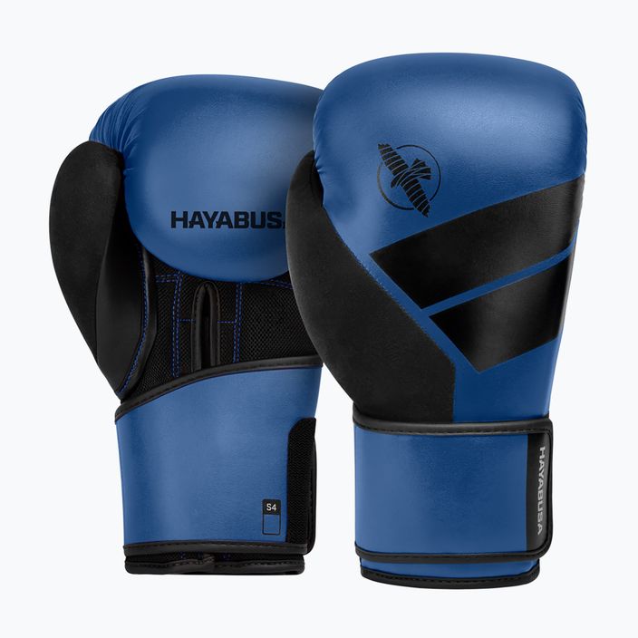 Hayabusa S4 blue/black boxing gloves S4BG 7