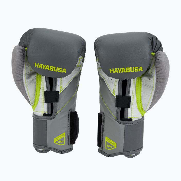 Hayabusa T3 grey-yellow boxing gloves T314G 2