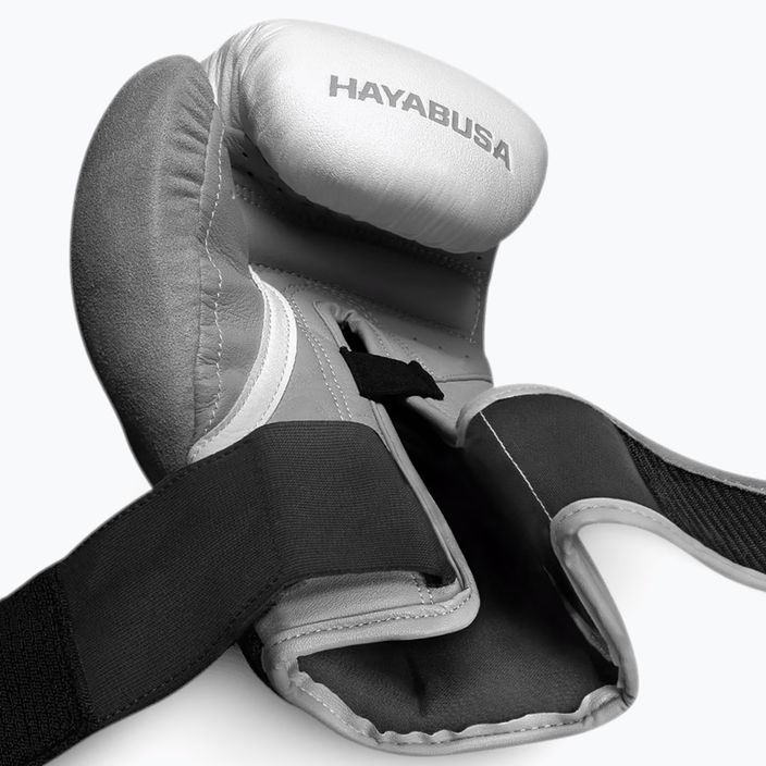 Hayabusa T3 white/grey boxing gloves 6