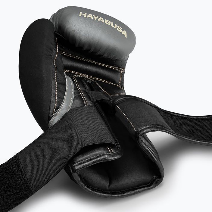 Hayabusa T3 charcoal/black boxing gloves 5