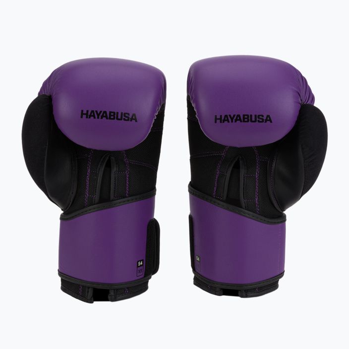 Hayabusa S4 purple/black boxing gloves S4BG 2