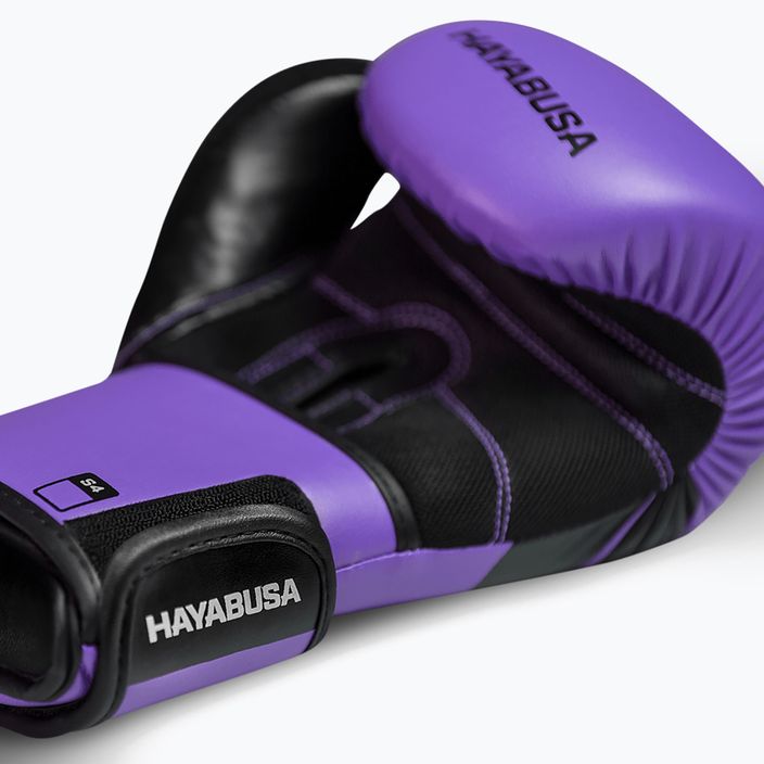 Hayabusa S4 purple/black boxing gloves S4BG 8