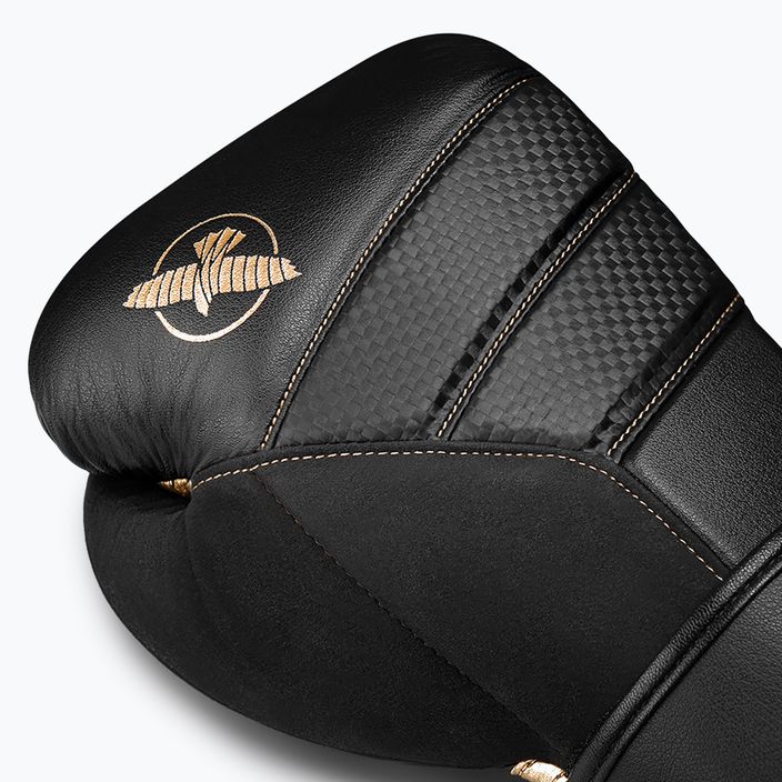 Hayabusa T3 black/gold boxing gloves 6