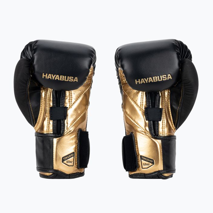 Hayabusa T3 black/gold boxing gloves 2