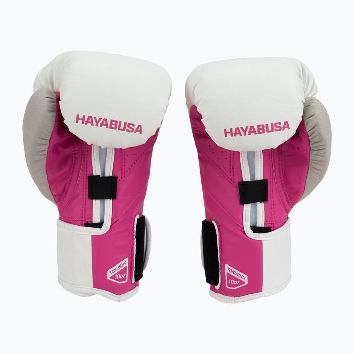 Hayabusa T3 boxing gloves white and pink T314G 2