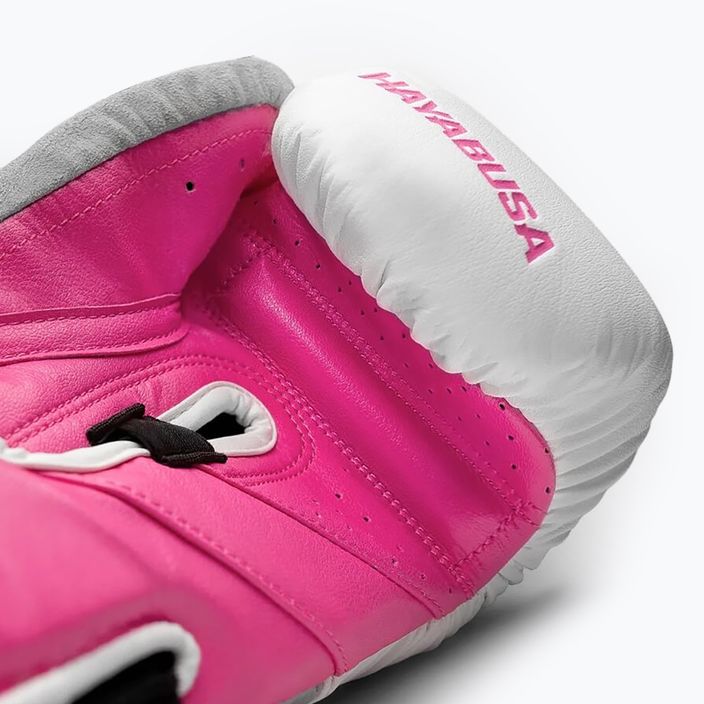 Hayabusa T3 boxing gloves white and pink T314G 10