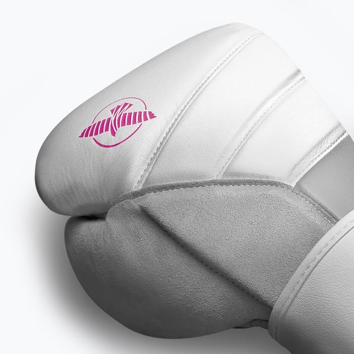 Hayabusa T3 boxing gloves white and pink T314G 11