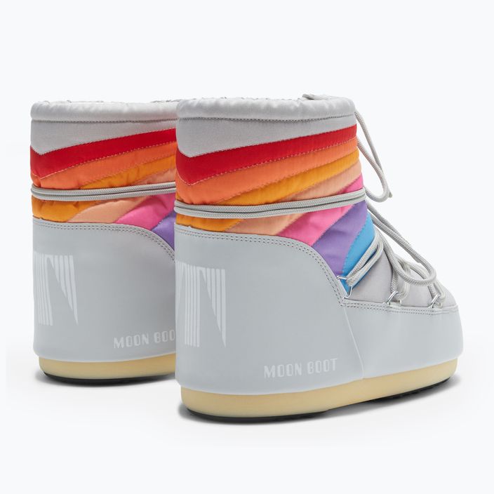 Women's Moon Boot Icon Low Rainbow glacier grey snow boots 8