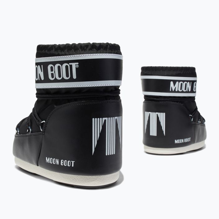Women's Moon Boot Icon Low Nylon snow boots black 10