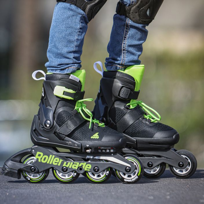 Rollerblade Microblade children's roller skates black/green 07221900 T83 7