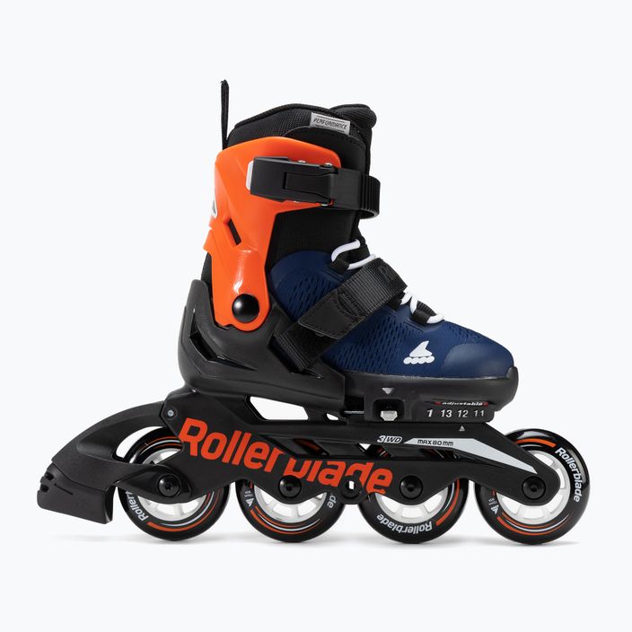 Rollerblade Microblade children's skates navy blue and orange 07221900 174 2