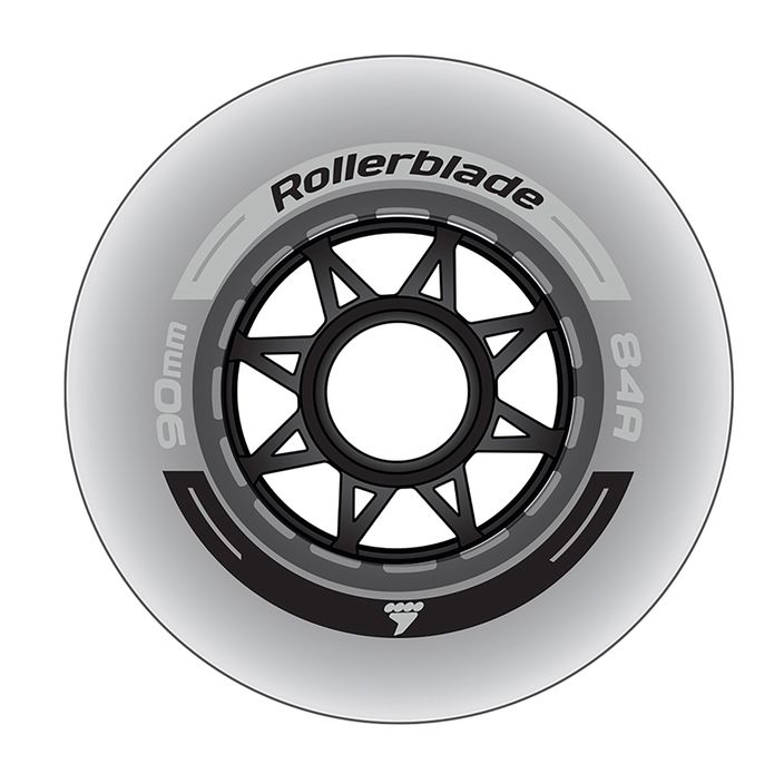 Rollerblade Wheels XT 90 mm/84A rollerblade wheels 8 pcs clear. 2