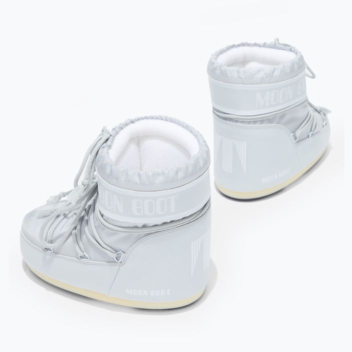 Women's Moon Boot Icon Low Nylon glacier grey snow boots 10